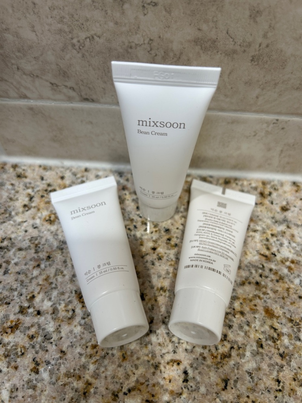 NWT Set of 3 mixsoon Bean Cream - 15mL travel size
